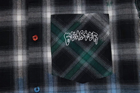 Ghost Face Long Sleeve Plaid Shirt