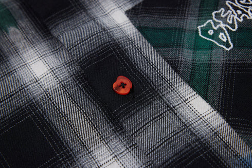 Ghost Face Long Sleeve Plaid Shirt