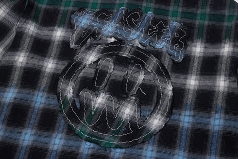 Ghost Face Long Sleeve Plaid Shirt