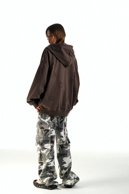 Beaster Little Ghost Face Logo Jacket-Brown