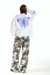BEASTER Ghost Face Fun Print Casual Sweatshirt