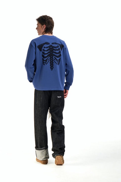 BEASTER Ghost Face Fun Print Casual Sweatshirt