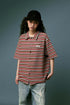 BEASTER Striped Button Knitted Retro Lazy Polo Shirt