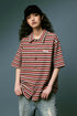 BEASTER Striped Button Knitted Retro Lazy Polo Shirt