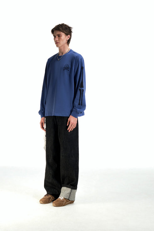 BEASTER Ghost Face Fun Print Casual Sweatshirt