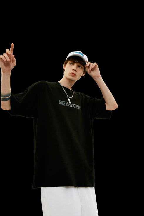 Trendy Letter Print T-shirt - PSYLOS 1, Trendy Letter Print T-shirt, T-Shirt, BEASTER, PSYLOS 1