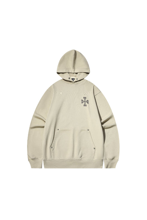 Flocked Printed Hoodie