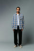 BEASTER Old Mushroom Retro Trend Blue and Yellow Plaid Shirt Jacket