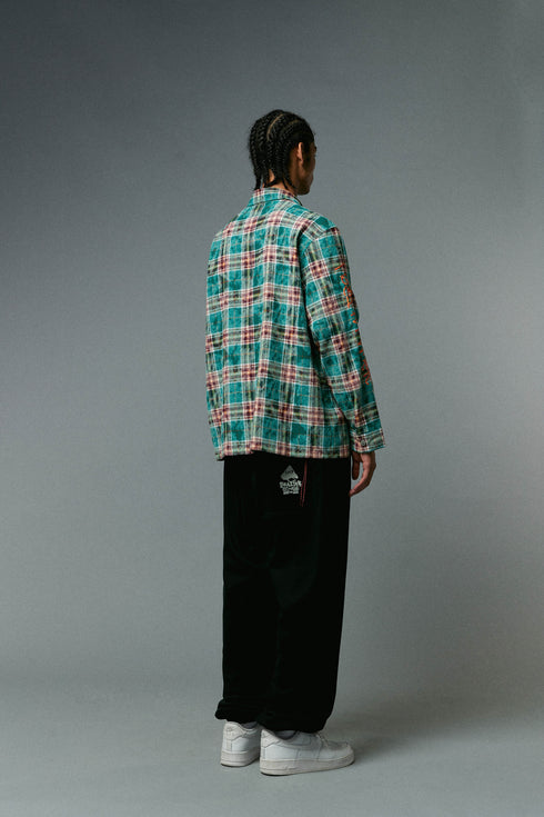 BEASTER Washed Haze Plaid Shirt