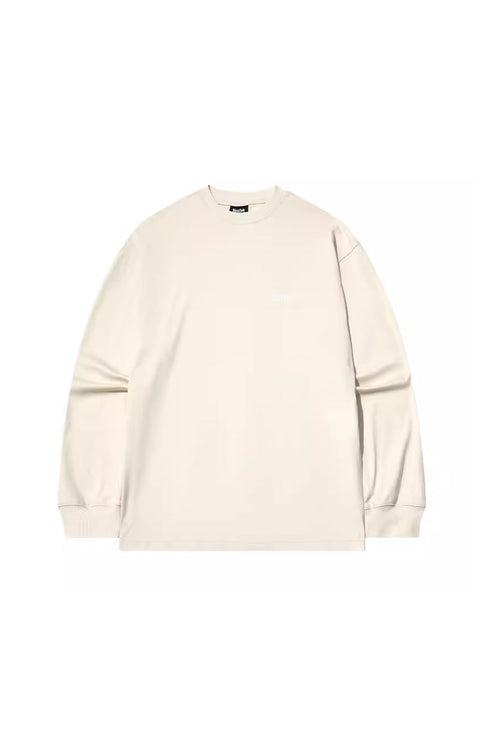 Printed Cotton Hoodie-Cream