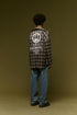 Ghost Face Graffiti Handwriting Plaid Shirt