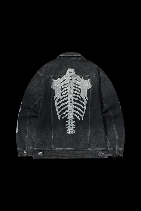 Beaster Trendy Printed Casual Autumn Denim Jacket