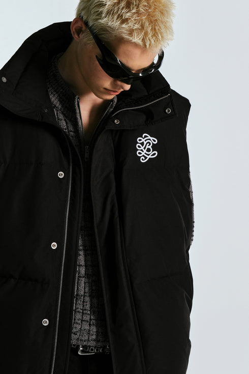 Woven Embroidery Down Vest