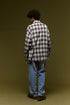 Vintage Plaid Shirt Logo Embroidered Top Jacket
