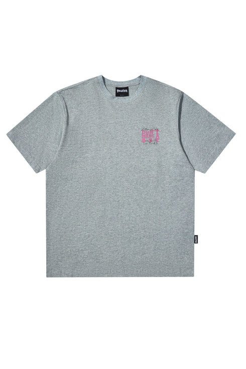 Letter Round Neck T-shirt 230g Heavy Cotton