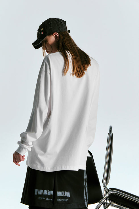 Flower B Embroidered Long-sleeved T-shirt