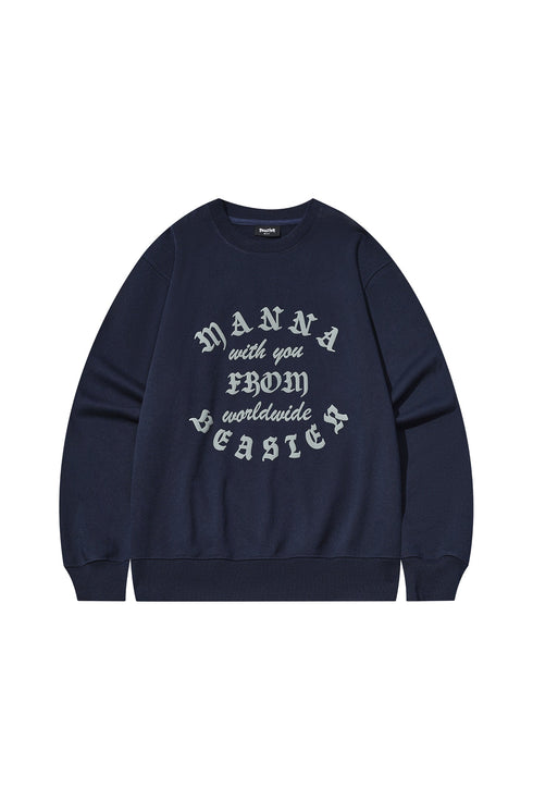 Foam Printed Crew Neck Sweatshirt