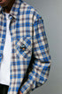 BEASTER Old Mushroom Retro Trend Blue and Yellow Plaid Shirt Jacket