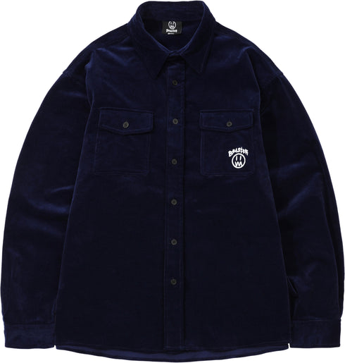 BEASTER Corduroy Shirt Gorgeous Gold Mine Letter Embroidered Jacket