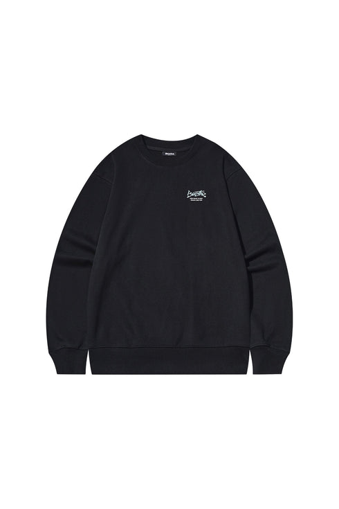 Broken Face Printed Crew Neck Sweatshirt