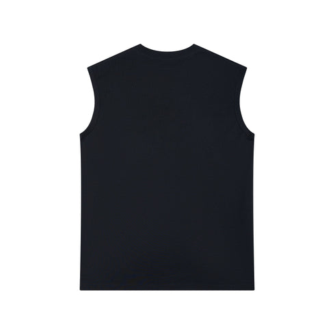 Embroidered Heavyweight Sports Vest Men's Sleeveless T-Shirt