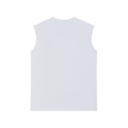 Embroidered Heavyweight Sports Vest Men's Sleeveless T-Shirt