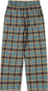 Embroidered Plaid Pants Vintage Straight Trousers