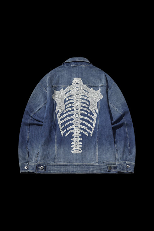 Beaster Trendy Printed Casual Autumn Denim Jacket