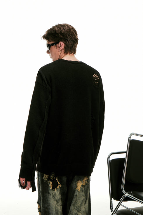 Ripped Casual Versatile Loose Sweater