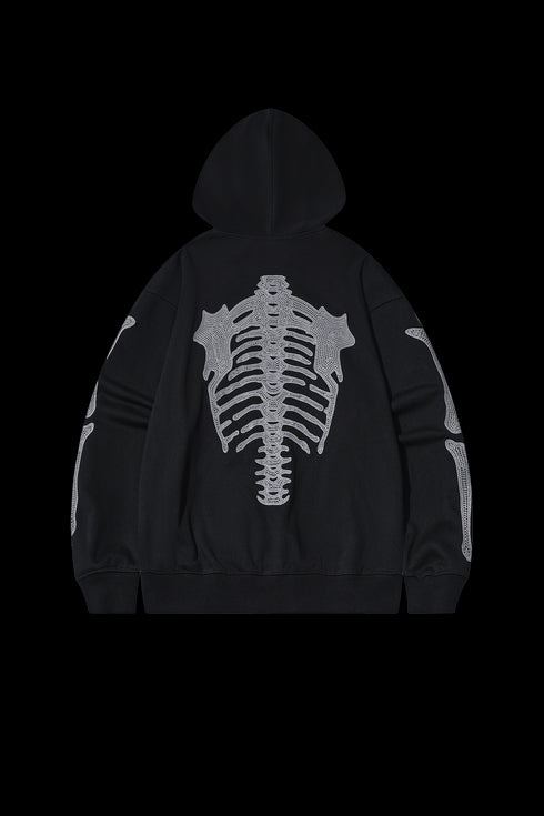 BEASTER Embroidery Pattern Knitted Cardigan Jacket