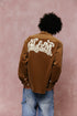 BEASTER Corduroy Shirt Gorgeous Gold Mine Letter Embroidered Jacket