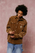 BEASTER Corduroy Shirt Gorgeous Gold Mine Letter Embroidered Jacket