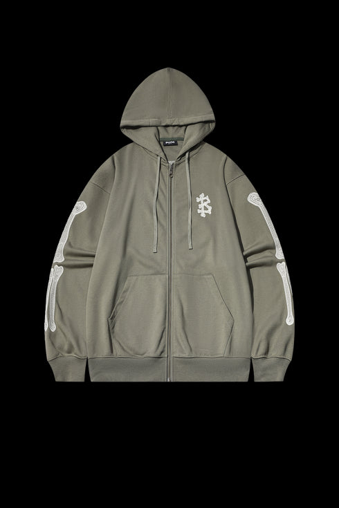 BEASTER Embroidery Pattern Knitted Cardigan Jacket