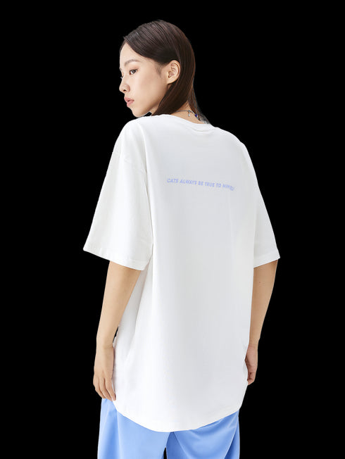 Kitty Letter Cartoon Print T-shirt - PSYLOS 1, Kitty Letter Cartoon Print T-shirt, T-Shirt, BEASTER, PSYLOS 1