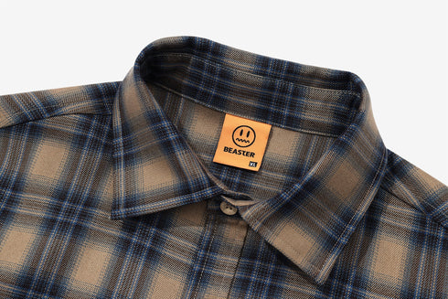 Ghost Face Graffiti Handwriting Plaid Shirt