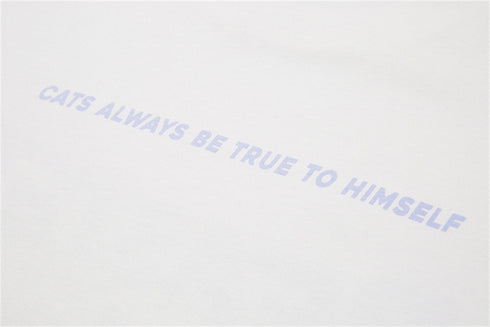 Kitty Letter Cartoon Print T-shirt