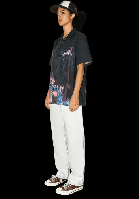 American Hawaiian Cotton Printed Casual Stand Collar T-Shirt - PSYLOS 1, American Hawaiian Cotton Printed Casual Stand Collar T-Shirt, T-Shirt, BEASTER, PSYLOS 1