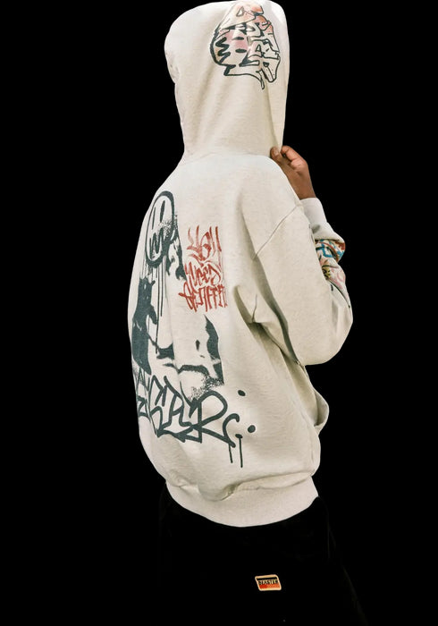 Grimace Graffiti Hand Drawn Hoodie