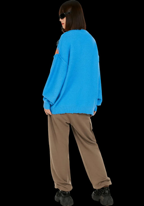 Embroidered Pullover Sweater