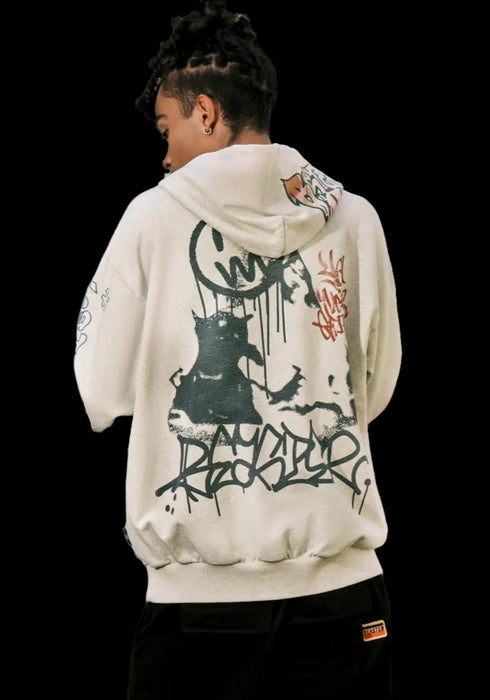 Grimace Graffiti Hand Drawn Hoodie