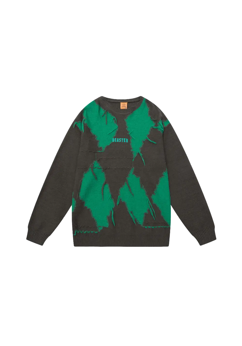 Embroidered Pullover Sweater – BEASTER