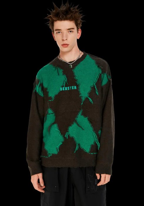 Embroidered Pullover Sweater