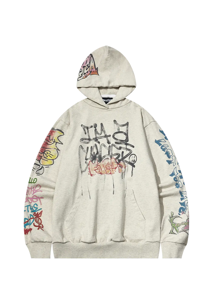 Grimace Graffiti Hand Drawn Hoodie – BEASTER